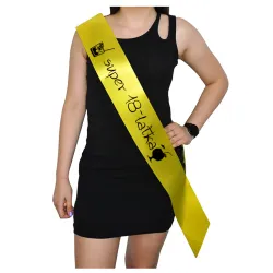 Szarfa ŻÓŁTA Osiemnastka Super 18-latka